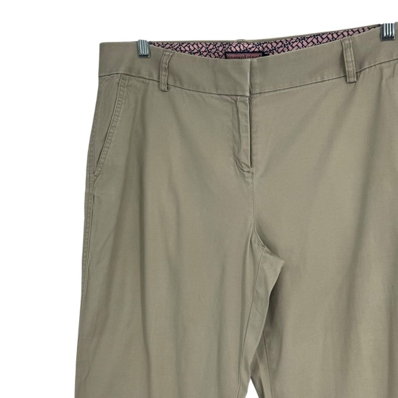 Women’s Vineyard Vines Size 14 Tan Cotton/Spandex Wide Leg Chino Pants - Picture 2 of 9